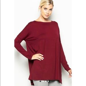 A.gain brand new burgundy tunic also comes in mustard.  Never worn